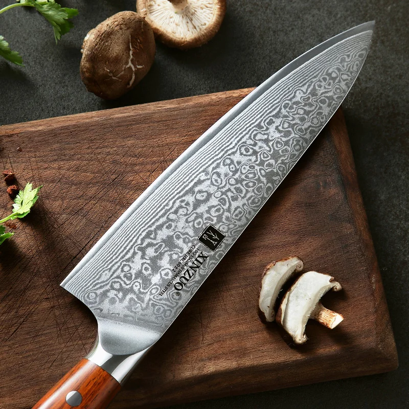  XINZUO 3PCS Kitchen Knife Set Damascus Stainless Steel Kitchen Knives Chef Utility Santoku Knife Ki - 32964939094