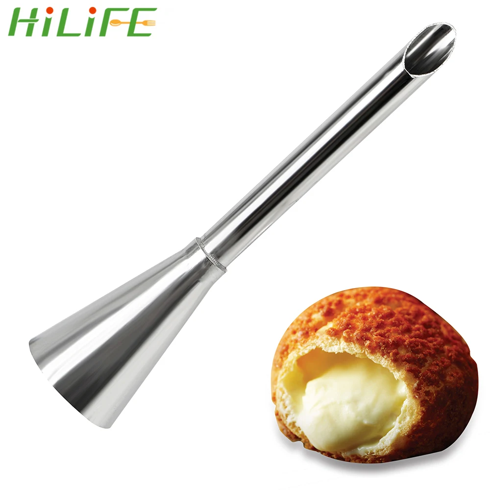 

HILIFE 1PC Puff Nozzle Tip Cupcake Puffs Injection Russian Syringe Cream Icing Piping Nozzle Tip Stainless Steel Pastry Tool