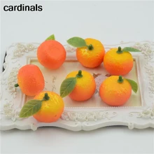 Оранжевый 10 шт. искусственные пенные фрукты ягоды Скрапбукинг цветы для DIY свадебное Моделирование дерево украшения