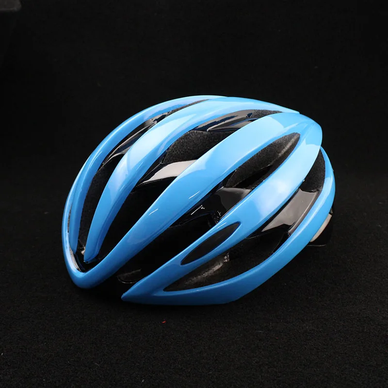 Велосипедный легкий шлем для велоспорта, для мужчин и женщин, профессиональные велосипедные шлемы, дышащие ботинки, дорожный велосипед, интегрированная литая безопасность - Цвет: sky blue