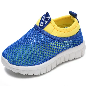 

Xinfstreet Kids Mesh Sneakers For Girls Boys Slip-on Soft Breathable Children Shoes Summer Size 21-36