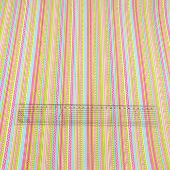 

100% Cotton Fabric Color Stripe Quilting Patchwork Fabrics Bedding Clothing Sewing CM Home Textile Doll Scrapbooking Decoration