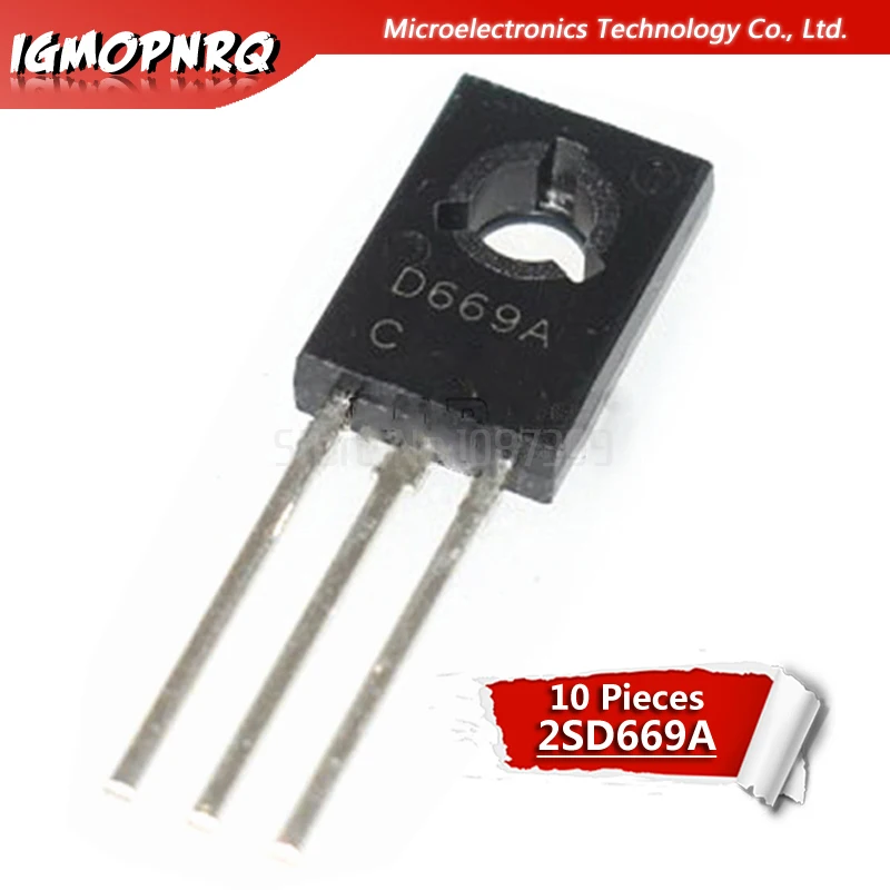 10pcs 2SD669A D669A D669 TO-126 amplifier for 1.5A 160V PNP new original | Электронные компоненты и