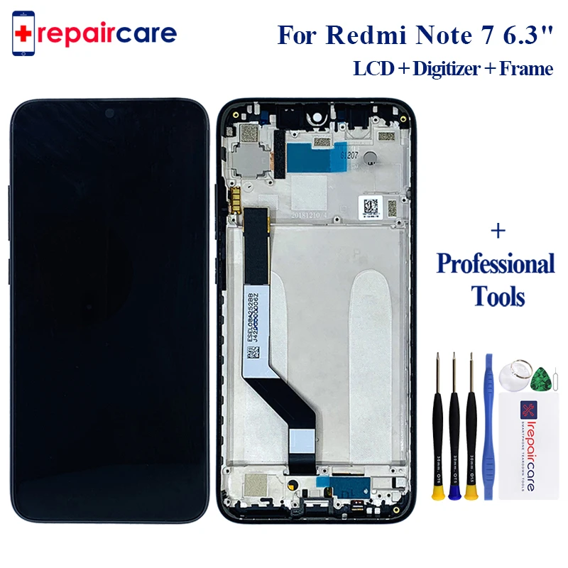 

6.3" for Xiaomi Redmi Note 7 LCD Display Touch Screen Digitizer LCD Display + Frame FOR Redmi Note 7 Assembly with Frame