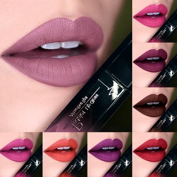 

Ultra Matte Lip Gloss Waterproof Red Lip Make Up Long Lasting Brown Nude Liquid Lipstick Metallic Mate Tint Lips Makeup