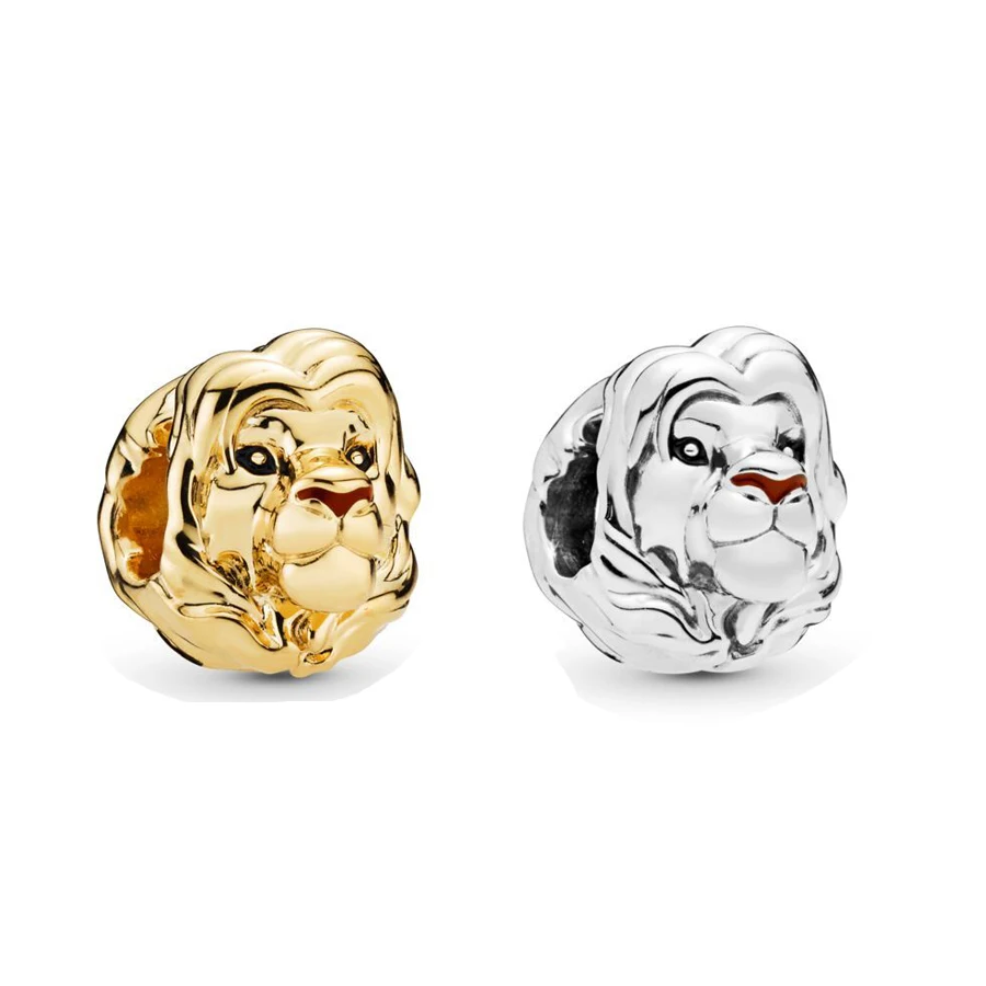 

2019 New Real 925 Sterling Silver The Lion King Simba Charm Fit Pandora Bracelet Simba Timon Pumbaa Pendant Charm DIY jewelry