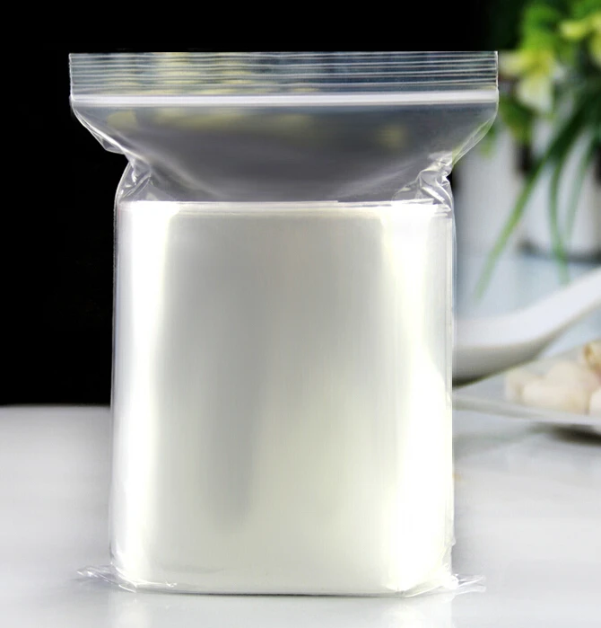 100pcs/pack Plastic Bags white Grip Self Press Seal Resealable Zip Lock