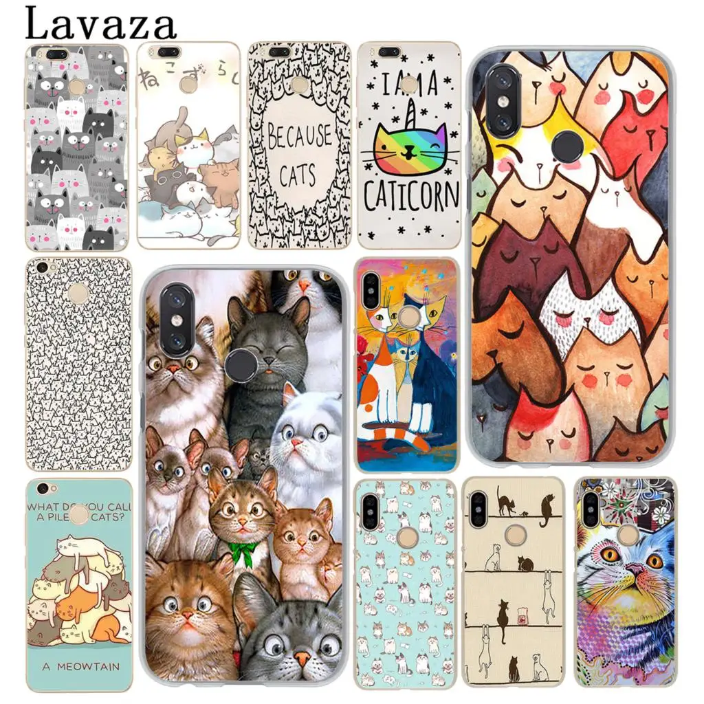 

Lavaza Cartoon Cat Face A Lot Pile of Cats art Case for Xiaomi MI 9 9T CC9 CC9E A3 Pro 8 SE A2 Lite A1 pocophone f1 5X 6X MAX 3