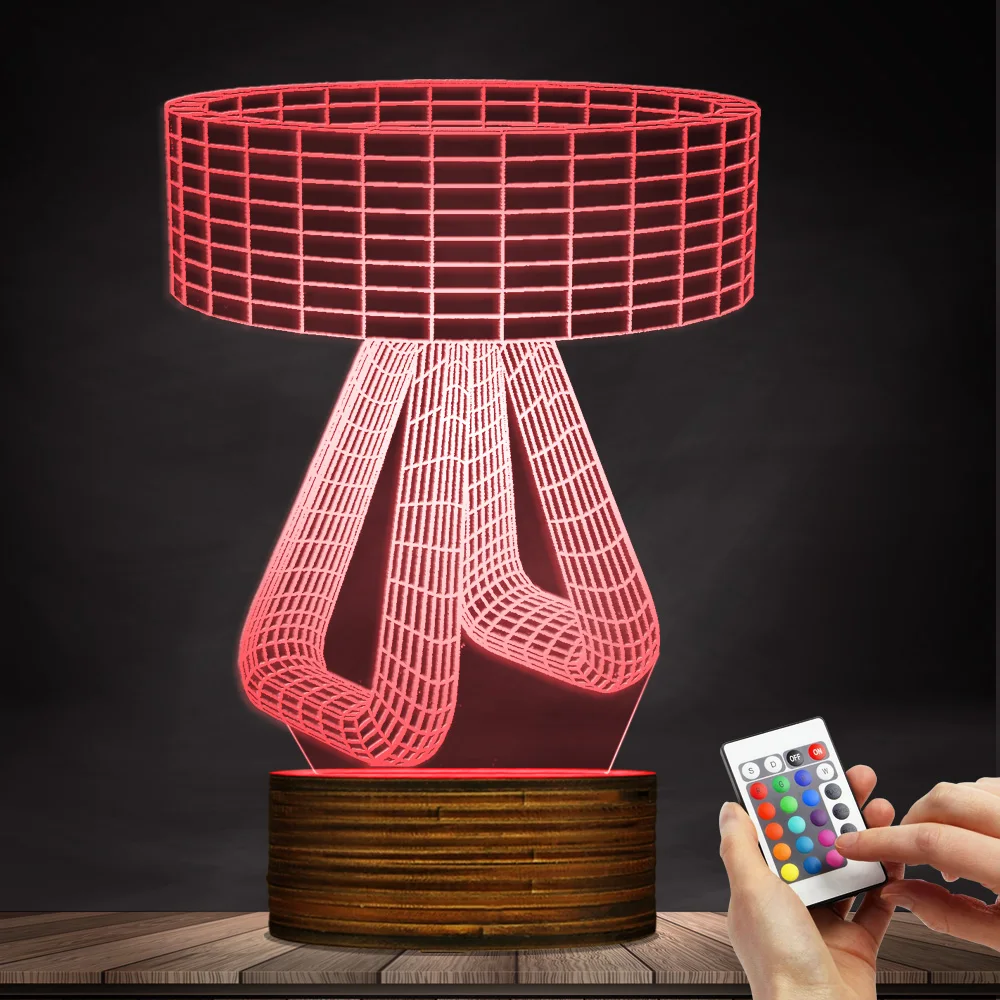 1 шт. 3D эффект настольная лампа форма разработан лампа домашний Декор 3D Оптическая иллюзия свет ночник для спальни настроение свет
