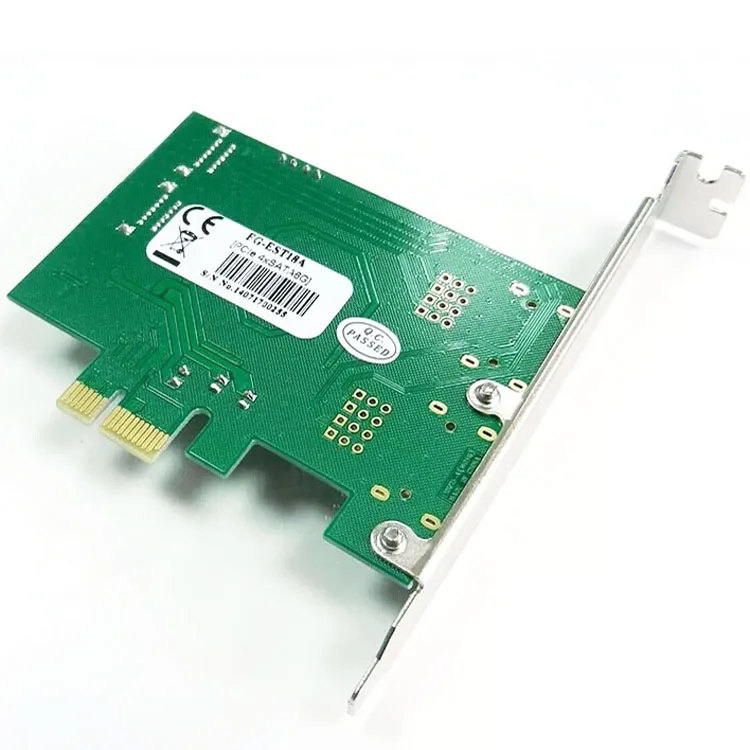 4 puertos SATA3.0 6 Gbps a tarjeta de expansión PCI-Express 88SE9215 Chipset para Marvell