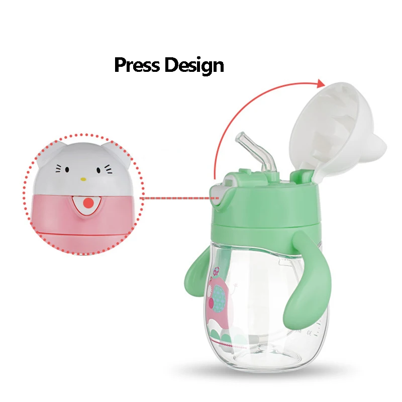 Baby Training Cups Kid Cute Water Feeding Handle Bottle BPA Free Toddler Sippy Leak-Proof Drinker Infant Learning Kettle MY0044 (9)