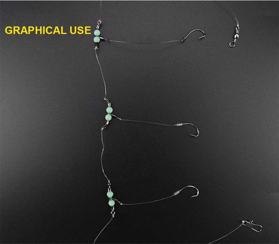 Ходьба рыбы 10 шт./лот 3 пути светящиеся Вертлюги разъем шарикоподшипник поворотный оснастки твердые кольца прокатки поворотный стальной морской рыболовные крючки