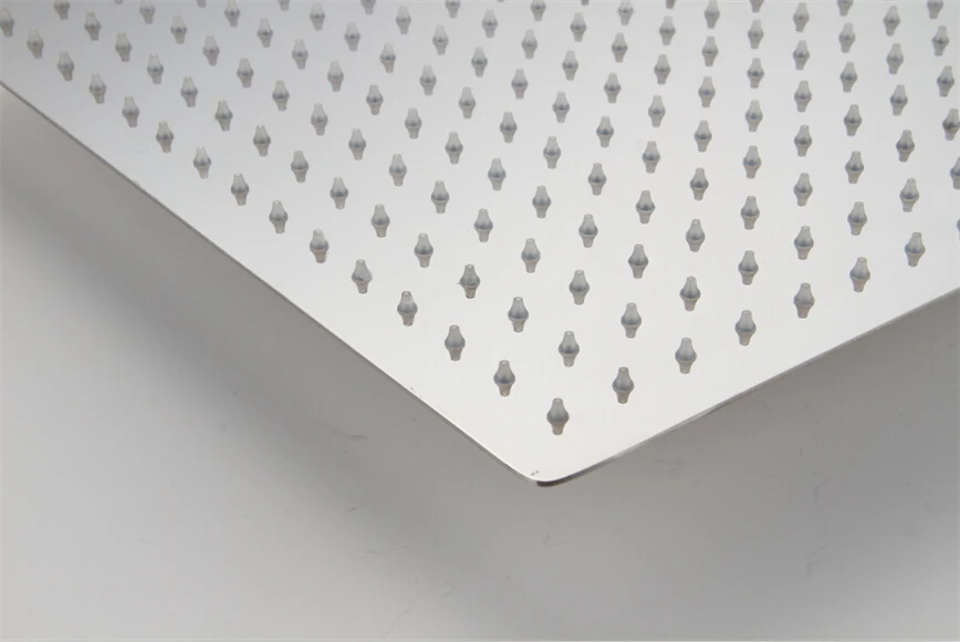 Online Envío Gratis cabezal de ducha de lluvia cuadrado 40cm * 40cm cabeza de ducha de lluvia de techo ultrafino de acero inoxidable de 16 pulgadas.