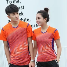 Бесплатный заказ Бадминтон футболка Для мужчин/Для женщин, спортивные Бадминтон одежда Настольный теннис футболка, Теннис одежда рубашка ay006