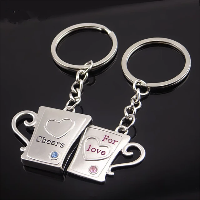 online shop 2018 lover s couples keychains creative gifts key chain