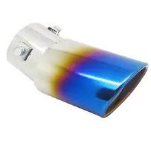 Car styling Automobile Pipes Car Curved Tail Throat Rear Universal Stainless Steel Car Rear Round Exhaust