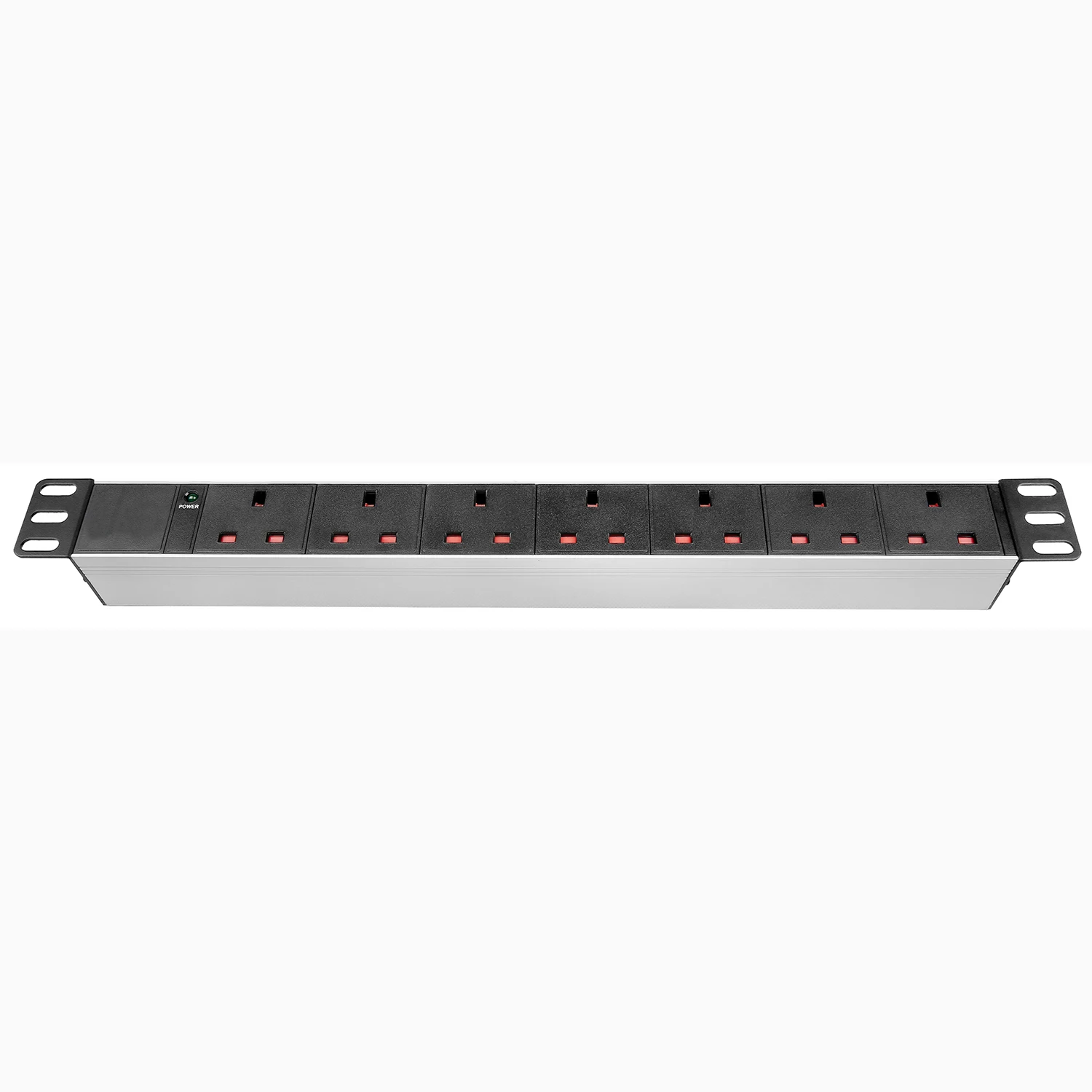 PDU Мощность полосы 1U/1.5U 7/6/5 AC UK розетки с переключатель защита от перегрузки