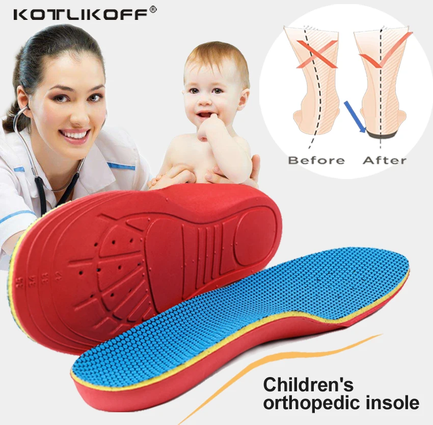 KOTLIKOFF Kids Children Orthopedic Insoles Shoes Flat Foot Arch Support