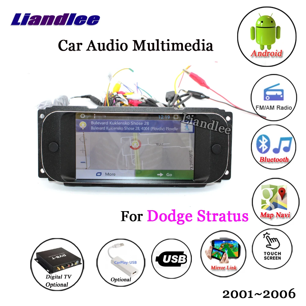Clearance Liandlee Car Android System For Dodge Stratus 2001~2006 Radio Stereo Carplay Wifi GPS Navi MAP Navigation HD Screen Multimedia 4
