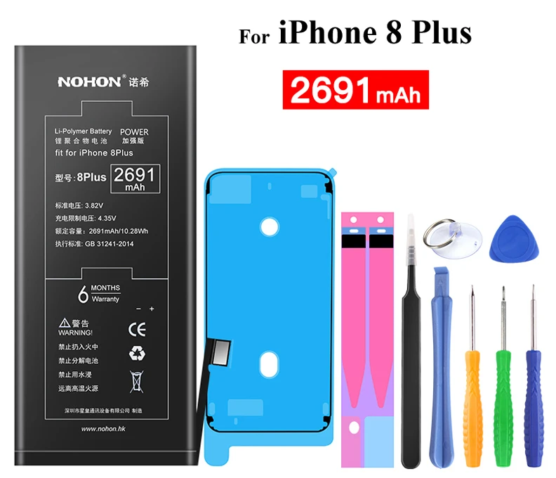 Аккумулятор NOHON для Apple iPhone 6s 6plus 6s Plus 8 Plus 1960~ 3250 мАч батарея+ инструменты для iPhone 6s 6plus 6s P 6 P 8 P 8 Plus батареи