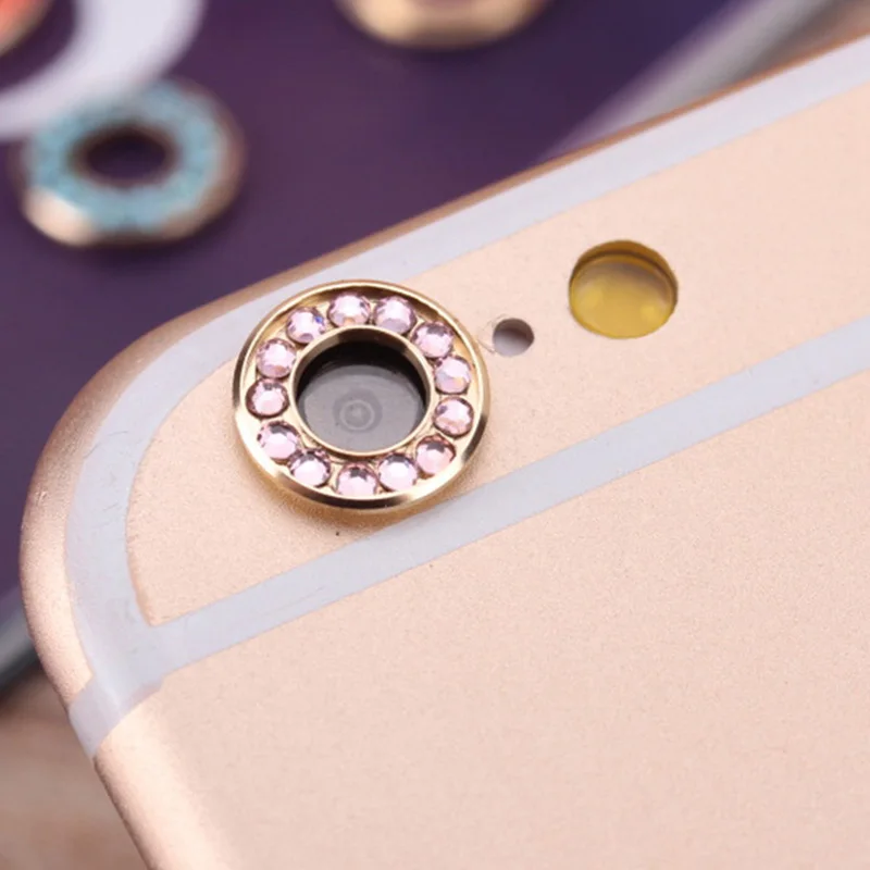 

1 piece Bling Camera Cover For iPhone 6 6s plus Diamond Lens Protection Cover Metal Circle round Cover