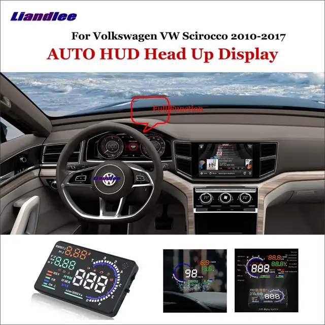 Liandlee Car Head Up Display Hud For Volkswagen Vw Scirocco 2010 2017 Digital Projector Screen Mileage Fuel Consumption Detector