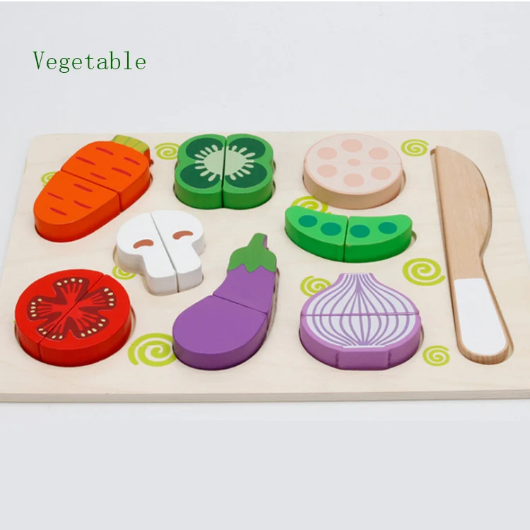 Резка фруктов и овощей игрушки деревянные классические приготовления пищи игры Моделирование кухня серии игрушки Монтессори раннее образование подарок