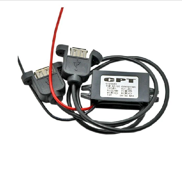 

DC Converter Buck Module 12V to 5V 3A Double USB M Output Power Adapter f PHONE