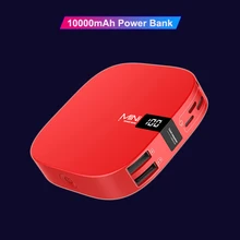 Внешний аккумулятор 10000 мАч, Мини Портативный внешний аккумулятор для мобильного телефона, внешний аккумулятор с двумя usb-портами для Xiaomi, SONY, htc, samsung, iPhone XS Max