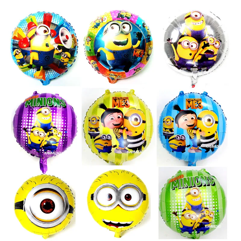 

30pcs/lot Minion Despicable Foil Balloons my little Minion party Birthday Inflatable Cartoon Kids Toy globos Decoration