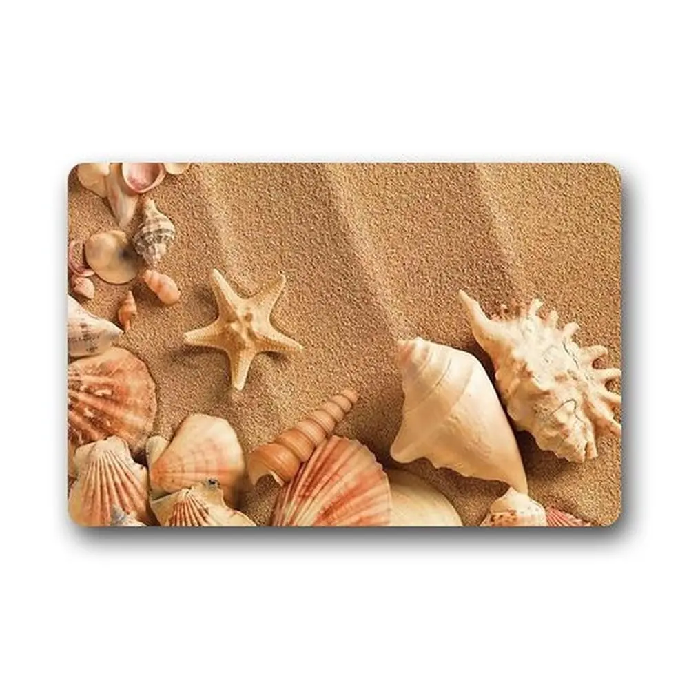

Memory Home Fashion Style Door Mat Decor Sandy Beach Shell Starfish Doormat Floor Mat Bath Mat Indoor Kitchen Bathroom Mat