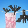 10PCS/lot Bat Pegs UK Creative Home Decor Clothes Pegs Clothespins Plastic Black Red Color Halloween Christmas Gifts 1