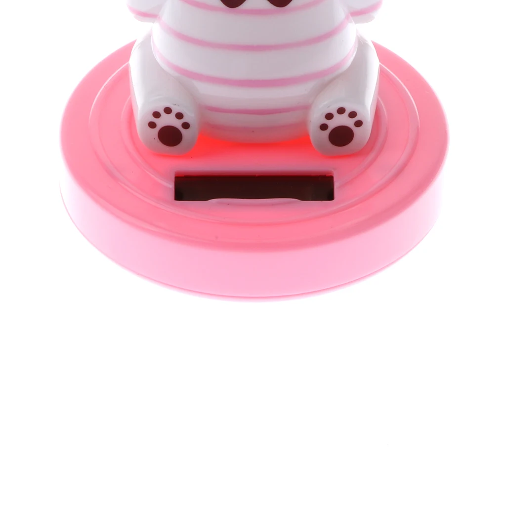 Kids Solar Powered Waving Hands Fortune Cat Kitten Animal Swinging Toy Car Home Ornament Decor Kids Xmas Gifts Gag Prank Toys