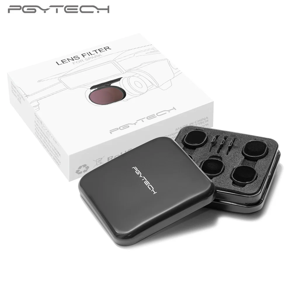Фильтр для объектива PGYTECH 4 шт./компл. Набор DJI Spark высокой четкости ND4 ND8 ND16 ND32