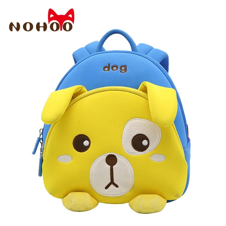 

Nohoo Waterproof Kids School Bag 3D Cute Dog Animal Printed School Backpack for Boys Toddler Baby Kindergarten Child Backpacks