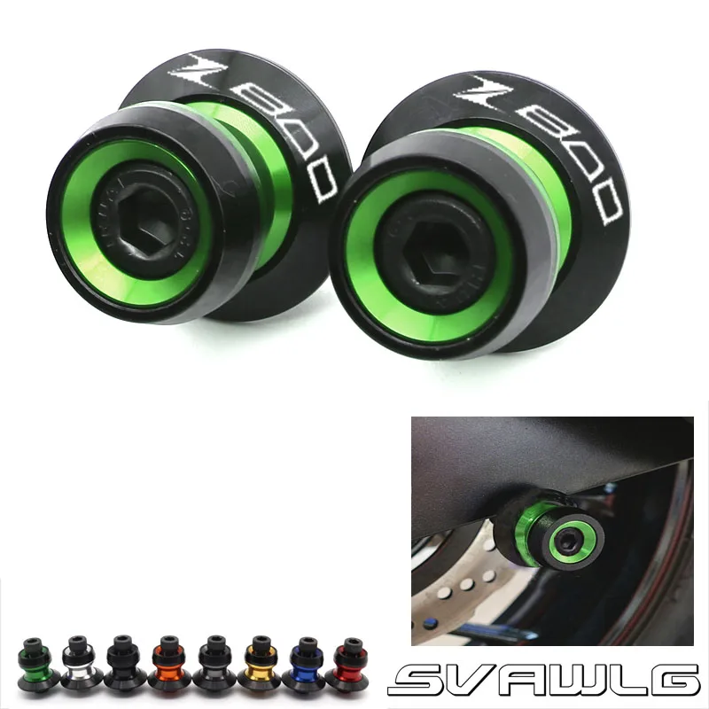 

Motorcycle Accessories Swingarm Spools slider 8mm stand screws LOGO Z800 For KAWASAKI Z800 2012-2016