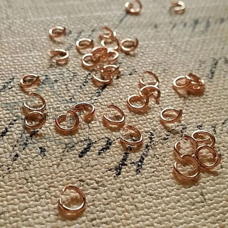 

Free Shipping 5MM/w 400Pcs Rose Gold Color Jewelry Jump Rings & Split Rings DIY Jewelry Findings & Accessories