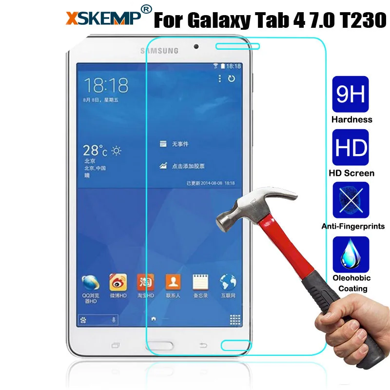XSKEMP Tablet Screen Protector Film Tablet For Samsung Galaxy Tab 4 7.0 T230 T231 T235 9H Real Tempered Glass Protective Guard XSKEMP Tablet Screen Protector Film Tablet For Samsung Galaxy Tab 4 7.0 T230 T231 T235 9H Real Tempered Glass Protective Guard