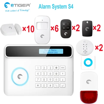 

Most popular security system etiger S4 quad band 850/900/1800/1900mhz gsm home alarm system wireless