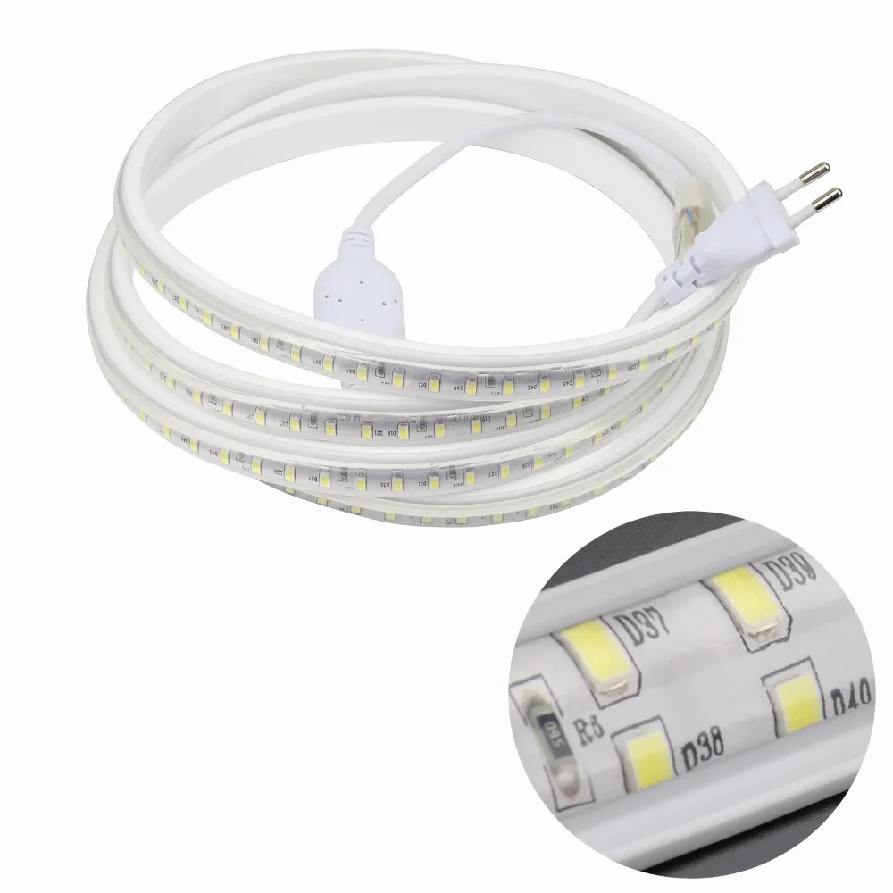 #Best Very high brightness LED strip for engineering 180 leds m 220V well protected waterproof LED strip light ribbon tape Stripe IL