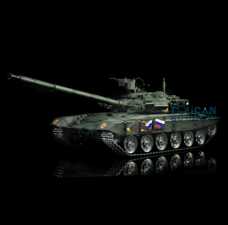 

HengLong 1/16 Scale Darkish Green Russian T90 RTR RC Tank Model Metal Tracks Wheels 360 Degree Rotation Turret 3938 TH00159