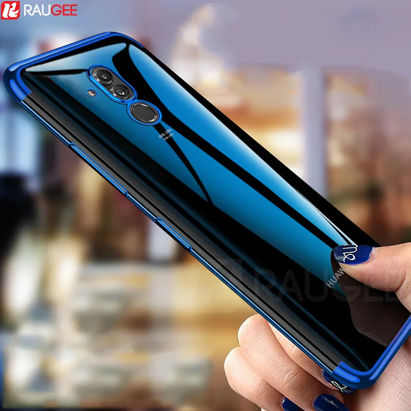 Чехол бампер для Huawei Mate 20 Lite роскошный Прозрачный блестящий чехол из ТПУ с
