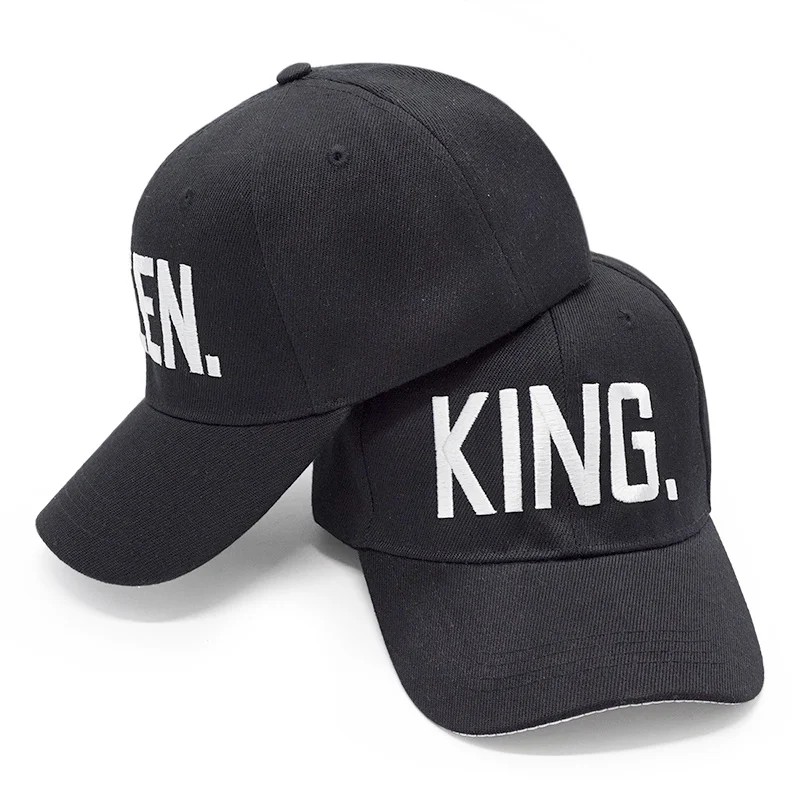 King Queen Baseball Cap Embroidery Letter Hip Hop Hat Casquette Men Women Dad Bone Summer Couple Lover Casual Snapback Caps