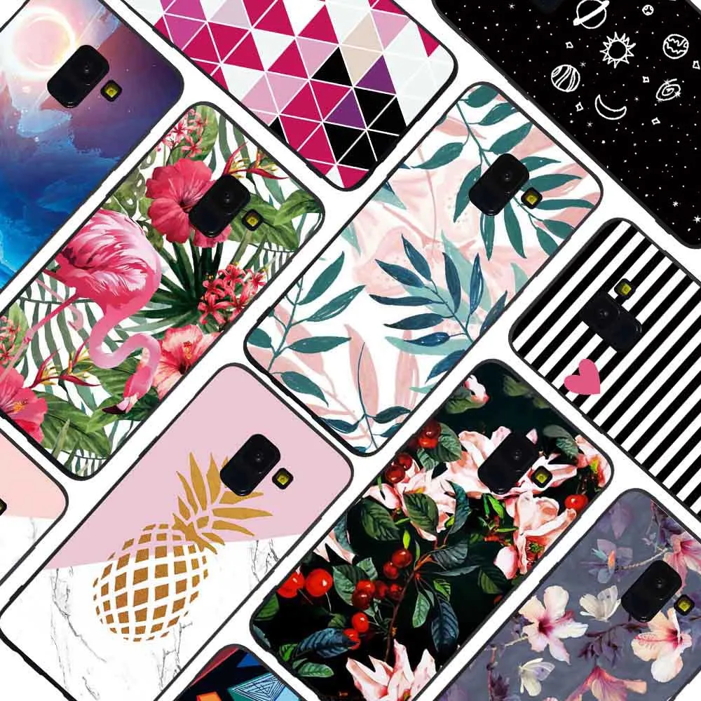 

Filecase Phone Case For Samsung S8 S9 S10 Plus S6 S7 Edge Note 9 8 S10 Lite Flower Flamingo Cat Fish Case Cover Funda Coque