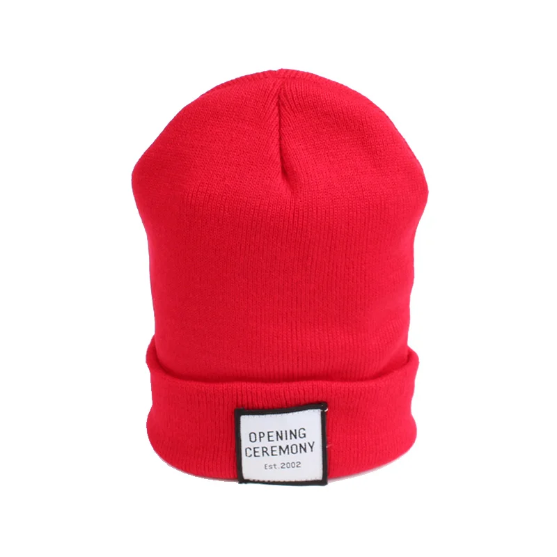 Knitted Cotton Women Beanie Hats Fashion OPENING CEREMONY Women Hats Autumn Winter Warm Female Hat Letter Hip Hop Women Skullies (6)