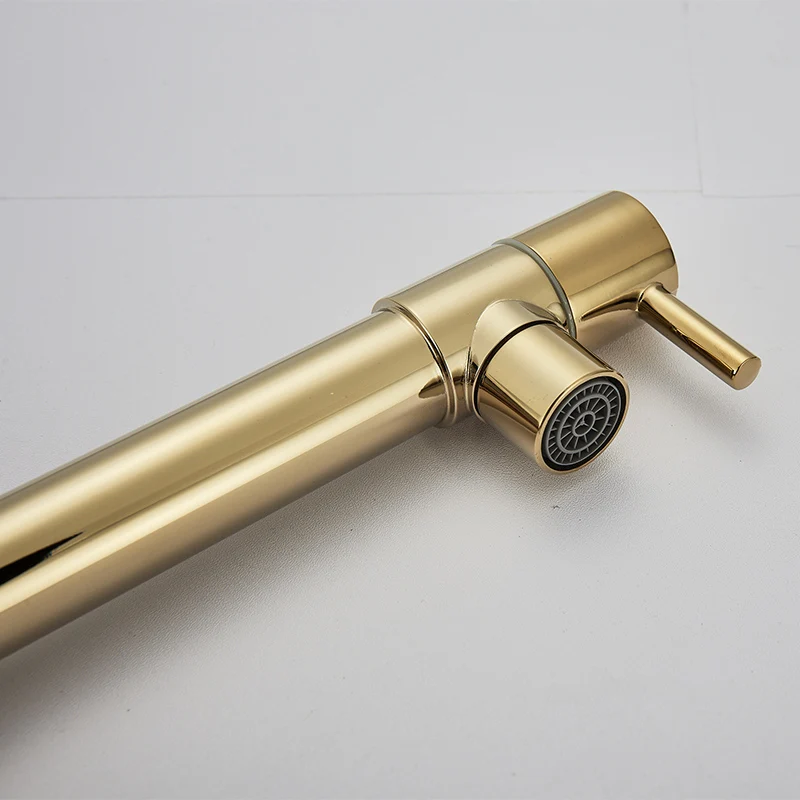 Luxurious-Kitchen-Faucet-Cold-and-Hot-DeckMounted-Tap-golden-torneira-para-cozinha 2