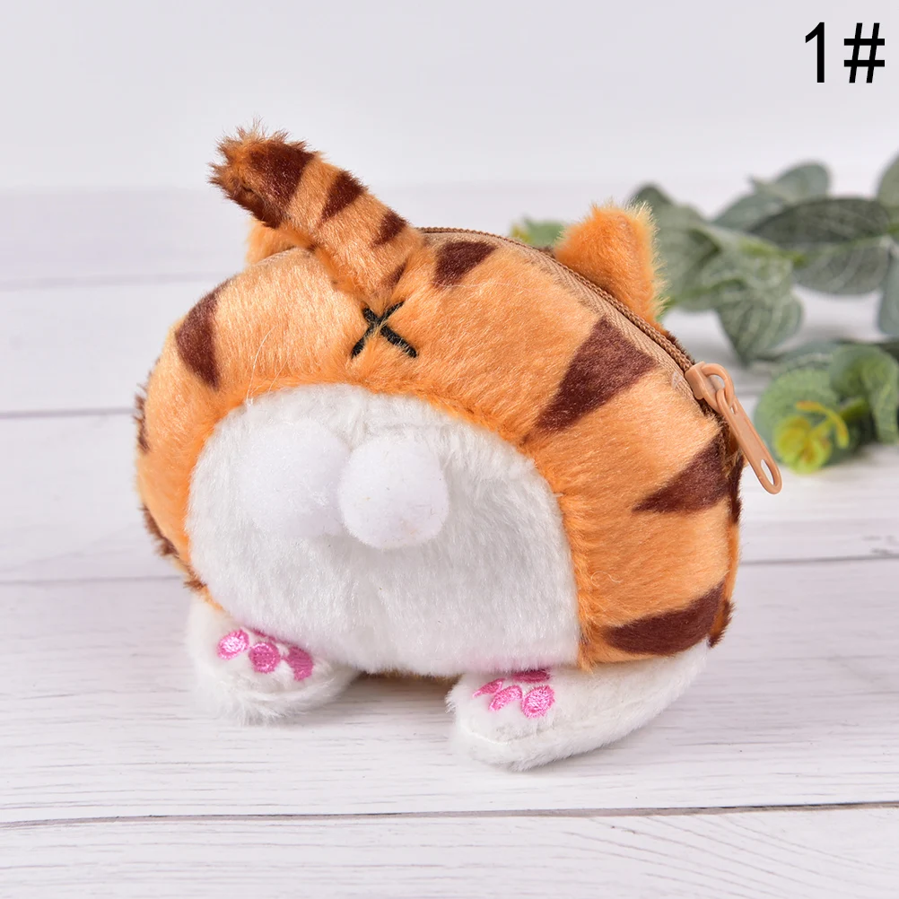 1 1 шт. Kawaii Мини милый кот задник плюшевый Кошелек для монет кошелек сумка Monedas кошельки в подарок - Цвет: 1