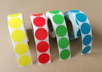 

500 pcs/Roll Round Label Sticker 40*40mm Diameter 4cm Sticker Blank Label Sticker Red Blue Green Yellow For Your Choice