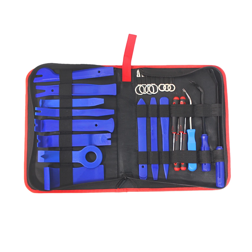 

25Pc Red Blue Professional Durable Automotive Interior Repair Disassembling Tools A30