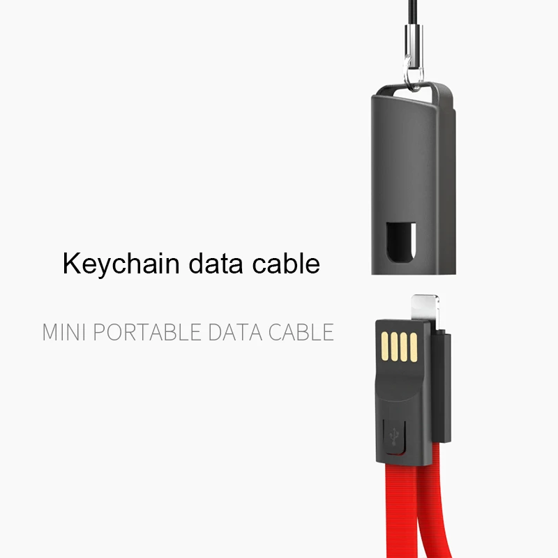 Брелок, кабель, ремешок, зарядка, Micro USB, быстрое зарядное устройство, шнур синхронизации для iPhone, Android, type-C, USB провод, кабель для мобильного телефона